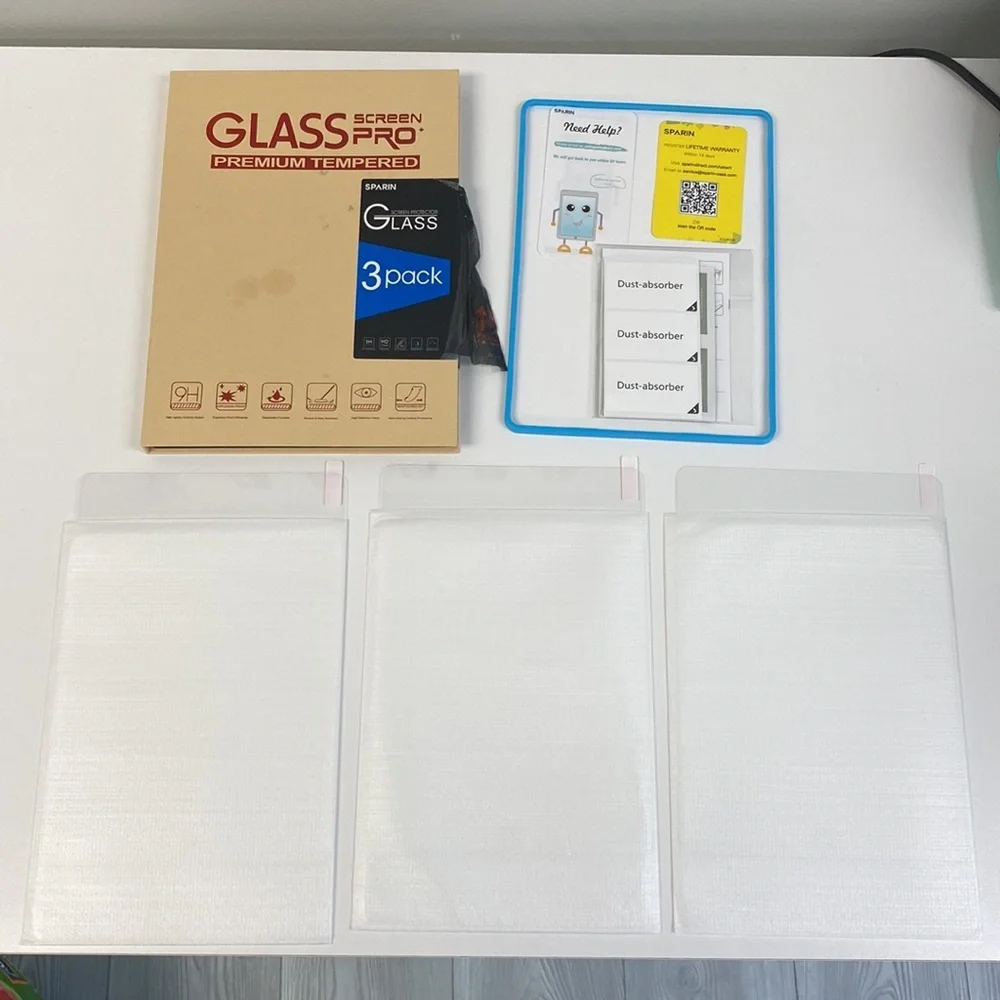 SPARIN 3 Pack Glass Screen Protector Compatible w/ iPad 9.7 inch/iPad Pro 9.7